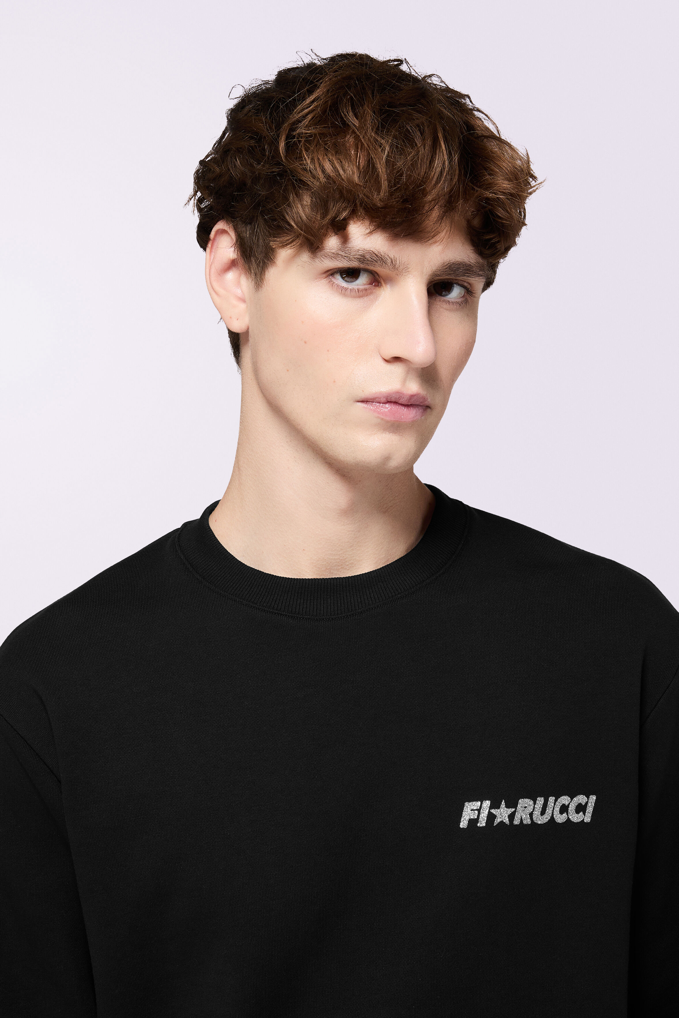 Glitter Star Logo Regular Sweatshirt Black